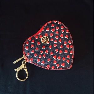 Tory Burch Heart Shaped Keyring Pouch